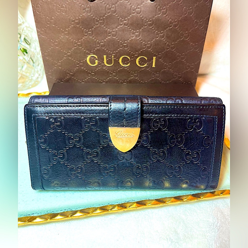Gucci Guccissima Leather Long Wallet